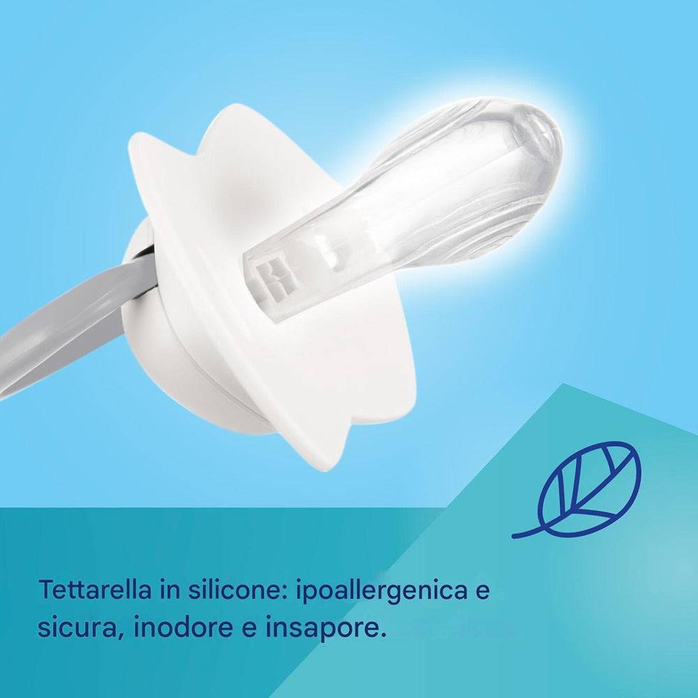 Sucette en silicone Light Touch 18 mois et plus, motif oie symétrique, lot de 2