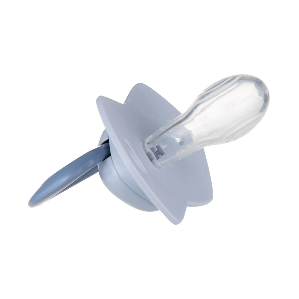 Sucette silicone Light Touch 0-6 mois symétrique or bleu 2 pièces