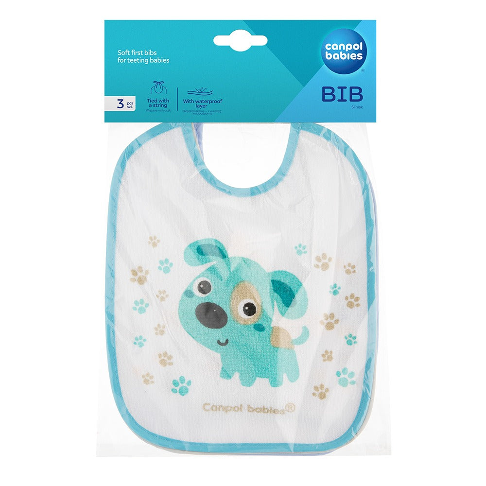 Set di Bavaglini Impermeabili in Cotone Bunny&Company 3 Pezzi