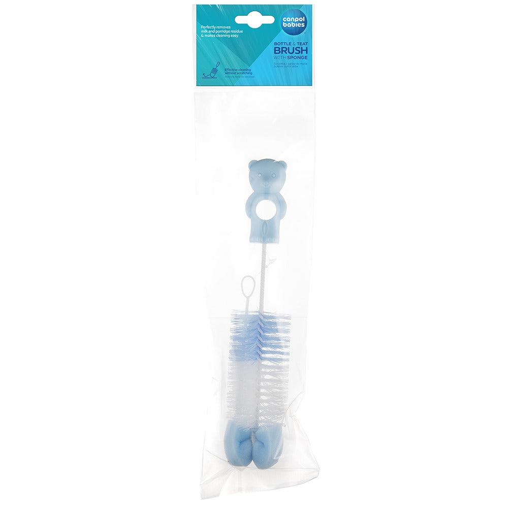 Scovolino per Biberon E Tettarelle con Spugna Blu