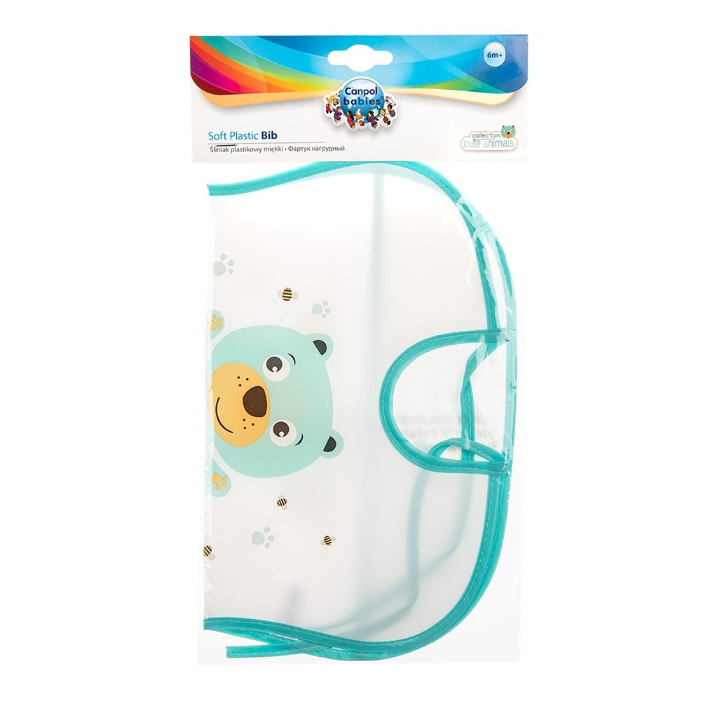 Bavaglino Morbido Lavabile Cute Animals Verde