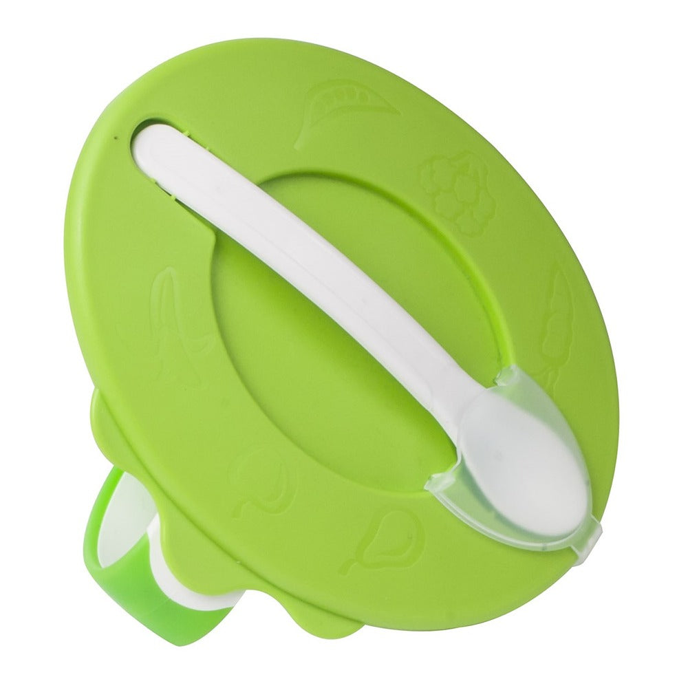 Bol vert Little Cow avec cuillère et couvercle 350 ml