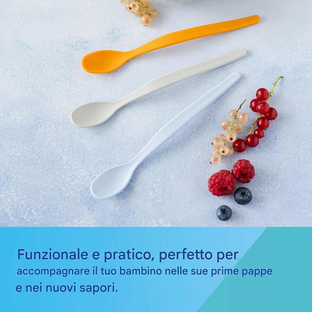 Set di Cucchiai per la Prima Pappa 3 Pezzi Azzurro