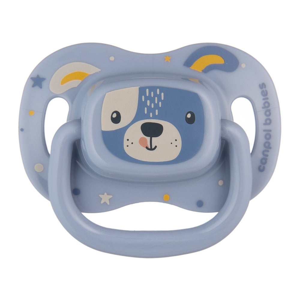 Sucette en silicone bleu animaux mignons 18 mois et plus