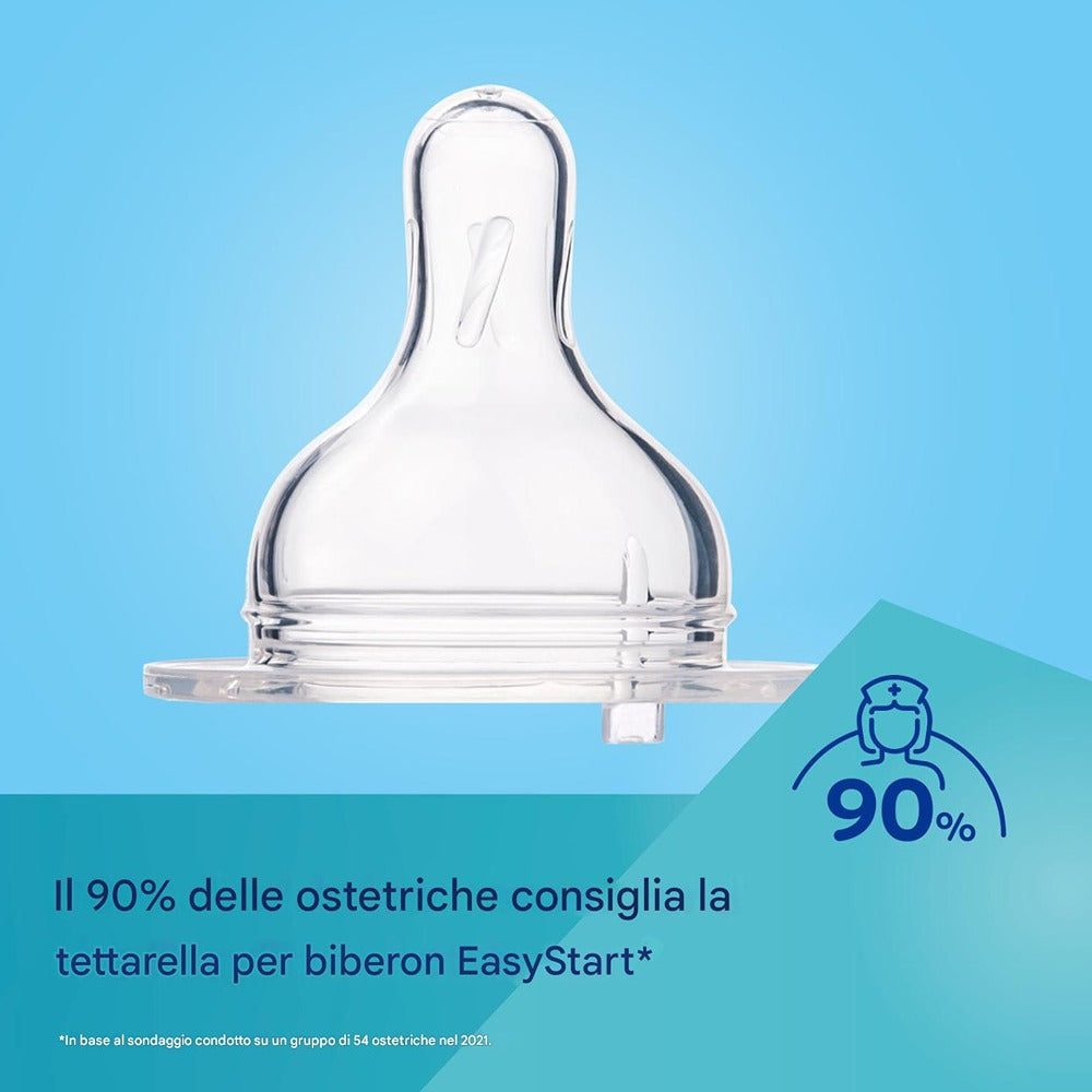 Biberón anticólicos Sleepy Koala rosa de cuello ancho con asas de PP brillantes EasyStart 120 ml