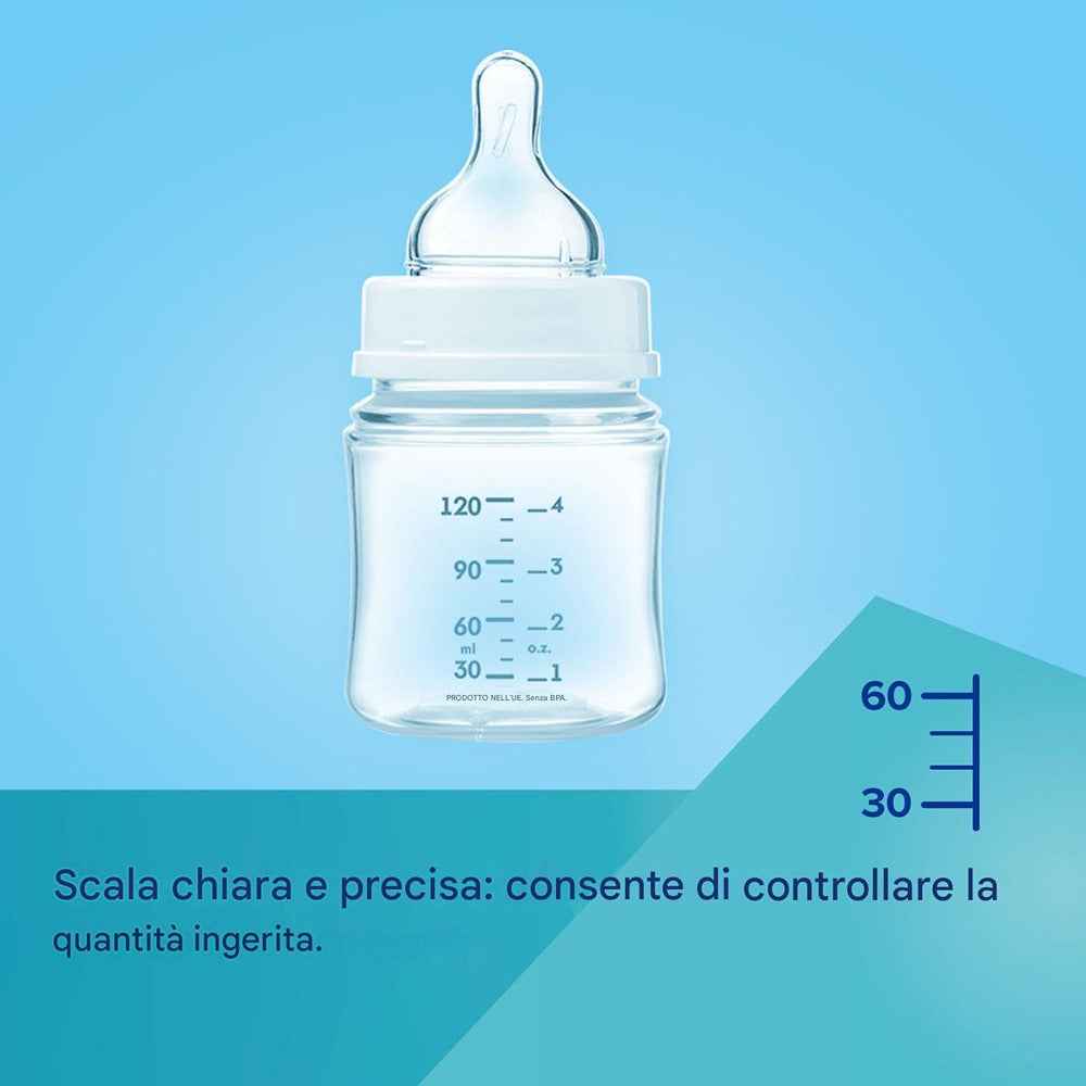 Biberón anticólicos Sleepy Koala rosa de cuello ancho con asas de PP brillantes EasyStart 120 ml
