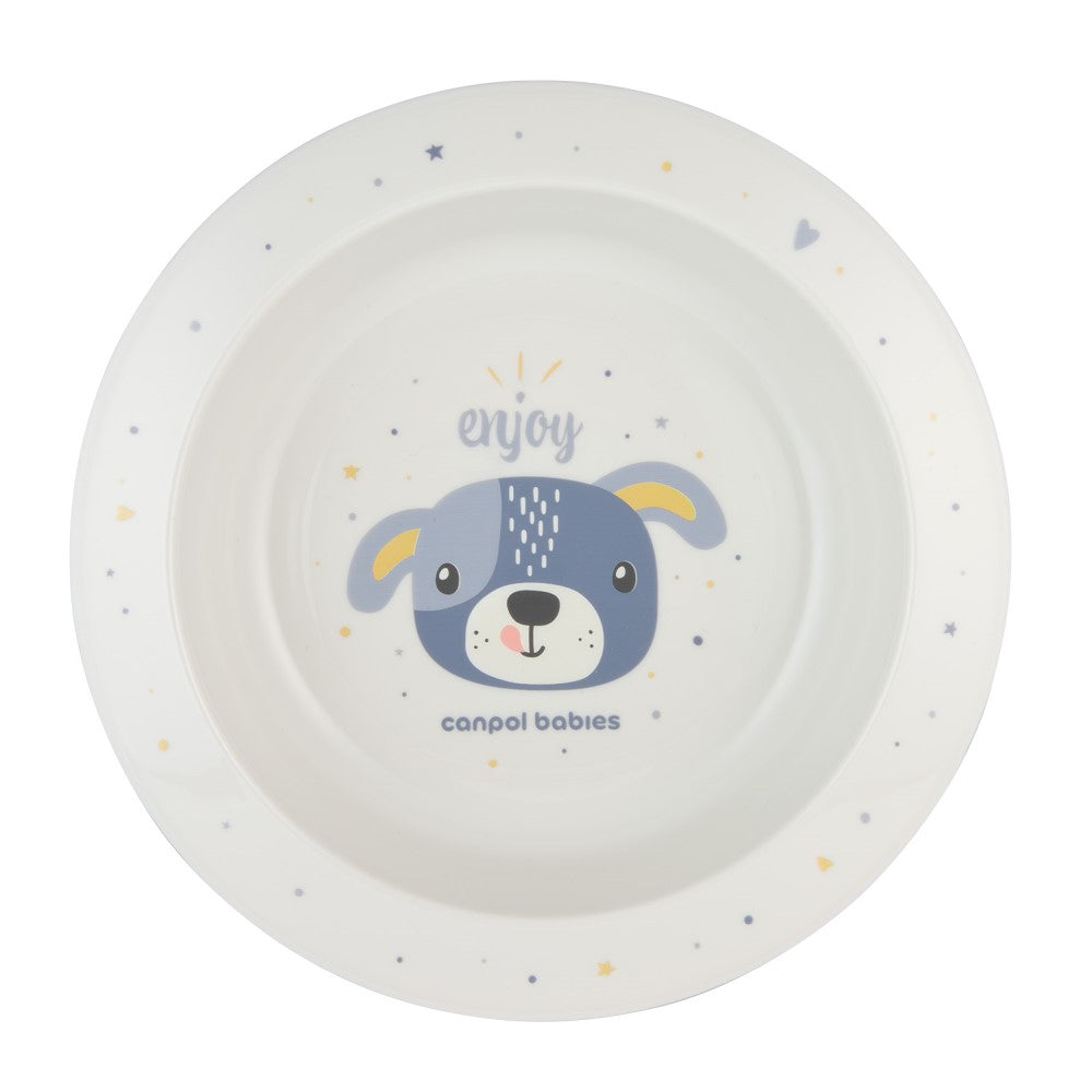 Bol en plastique bleu 270 ml pour enfants, motif animaux mignons