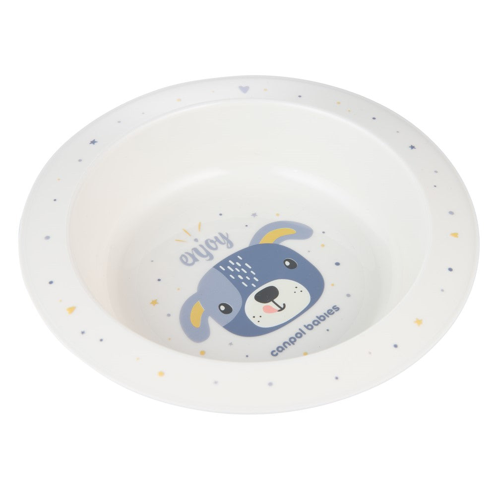 Bol en plastique bleu 270 ml pour enfants, motif animaux mignons