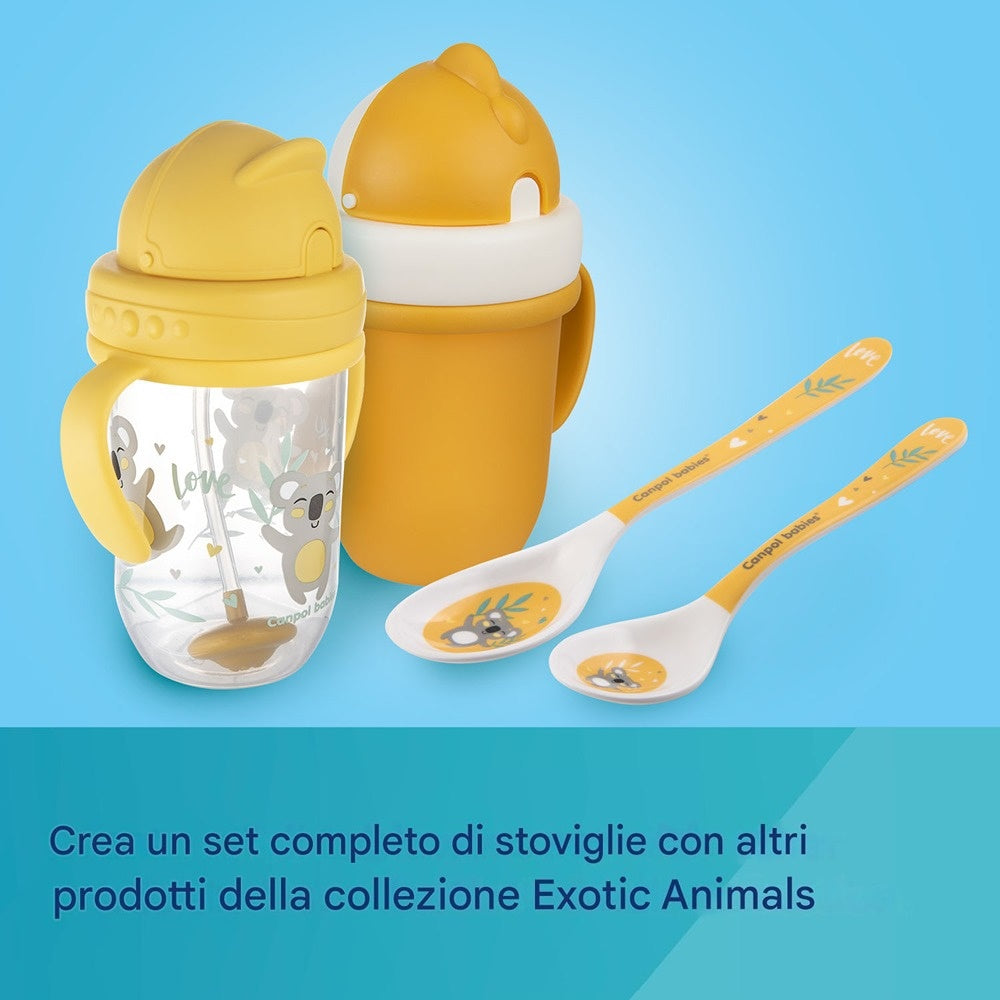 Ciotola in Melamina con Ventosa Exotic Animals Giallo