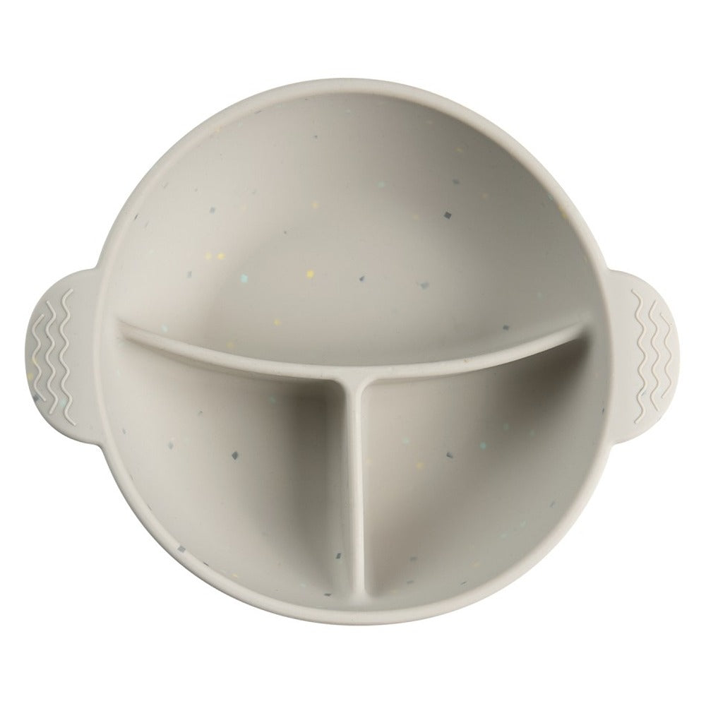 Bol en silicone à 3 compartiments avec ventouse 360 ml Gris