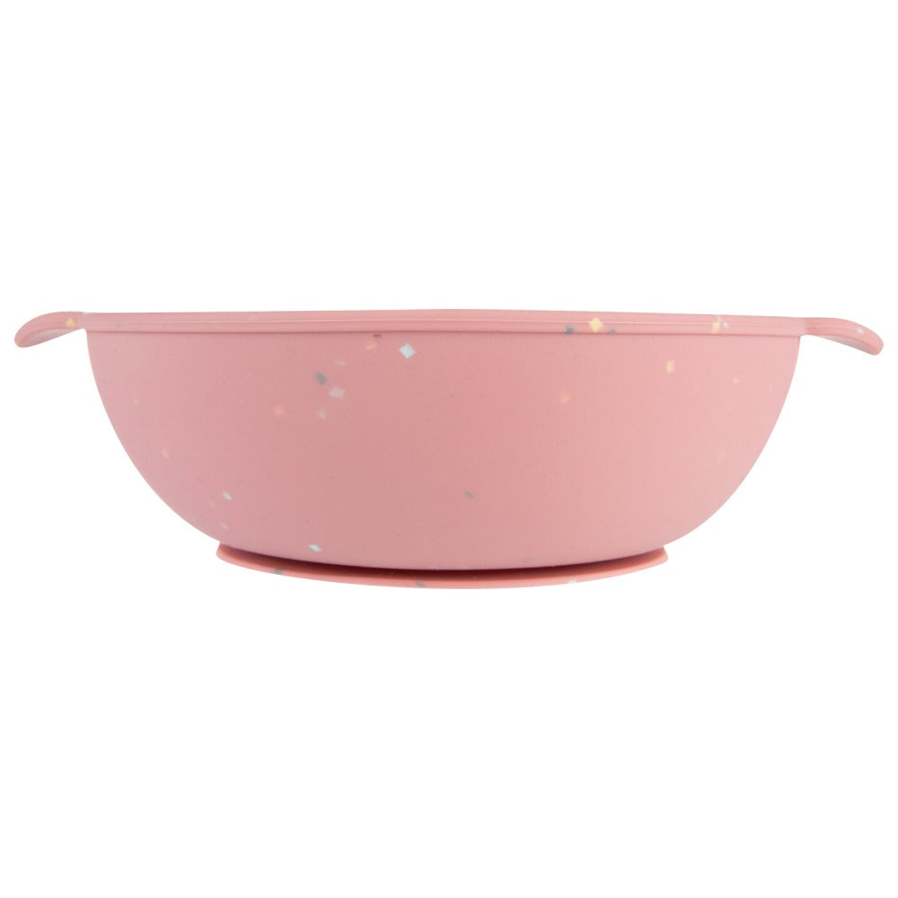 Cuenco de silicona de 3 compartimentos con ventosa de 360 ml rosa