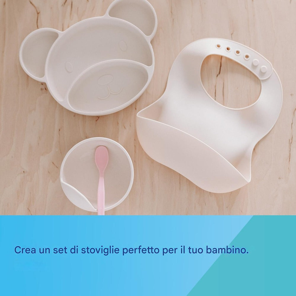 Bavaglino in Silicone con Tasca Mountains Crema