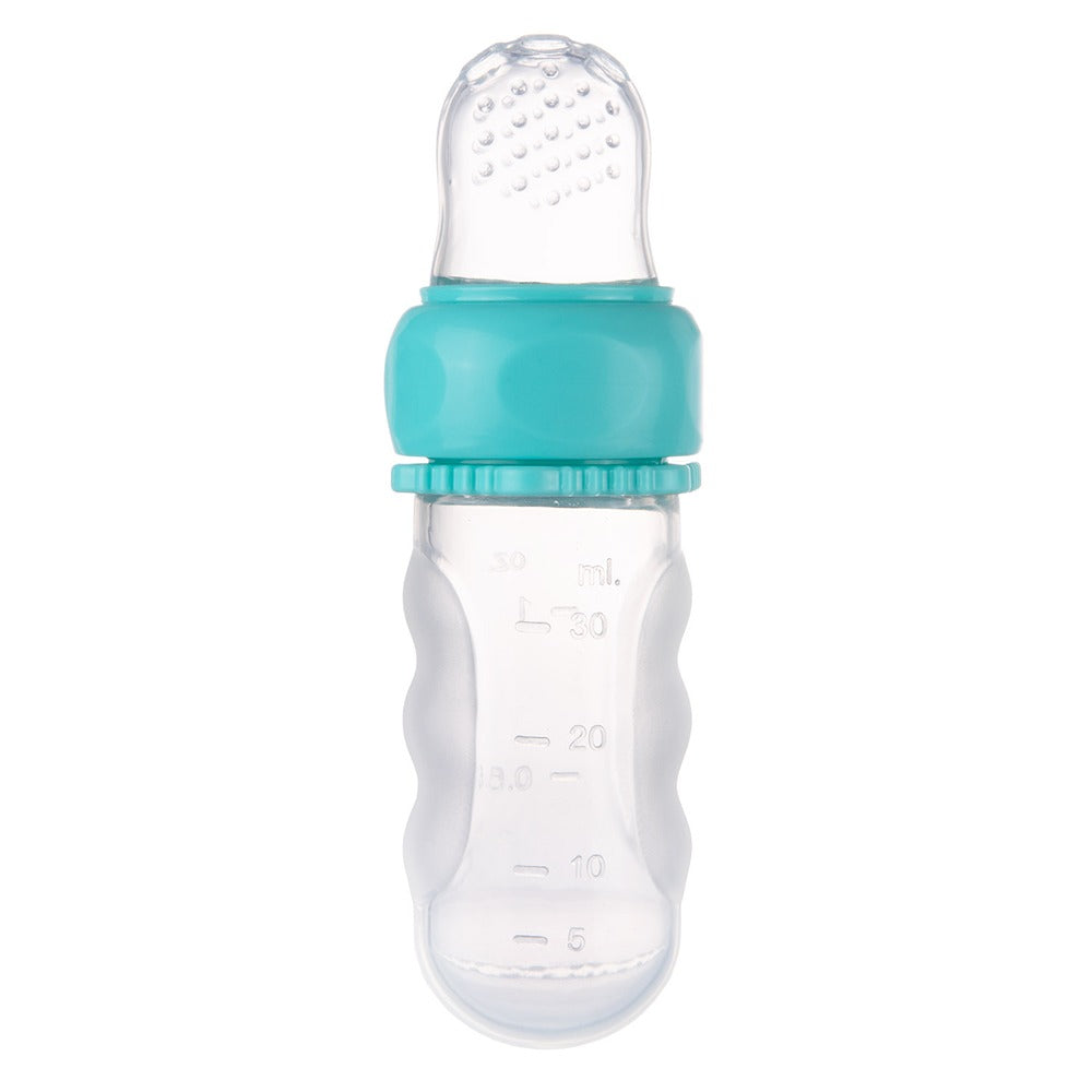 Cucchiaio Dosatore per Pappa in Silicone Morbido Turchese