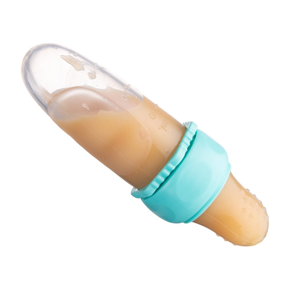Cucchiaio Dosatore per Pappa in Silicone Morbido Turchese