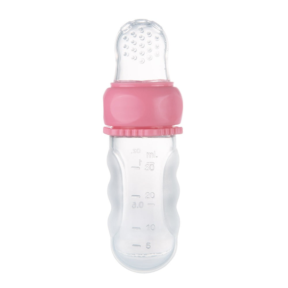 Cucchiaio Dosatore per Pappa in Silicone Morbido Rosa