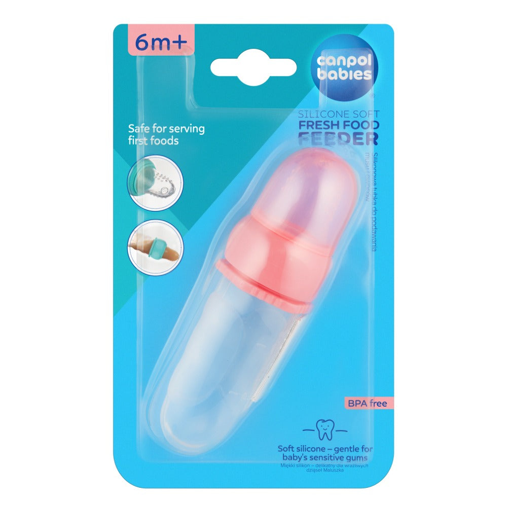 Cucchiaio Dosatore per Pappa in Silicone Morbido Rosa