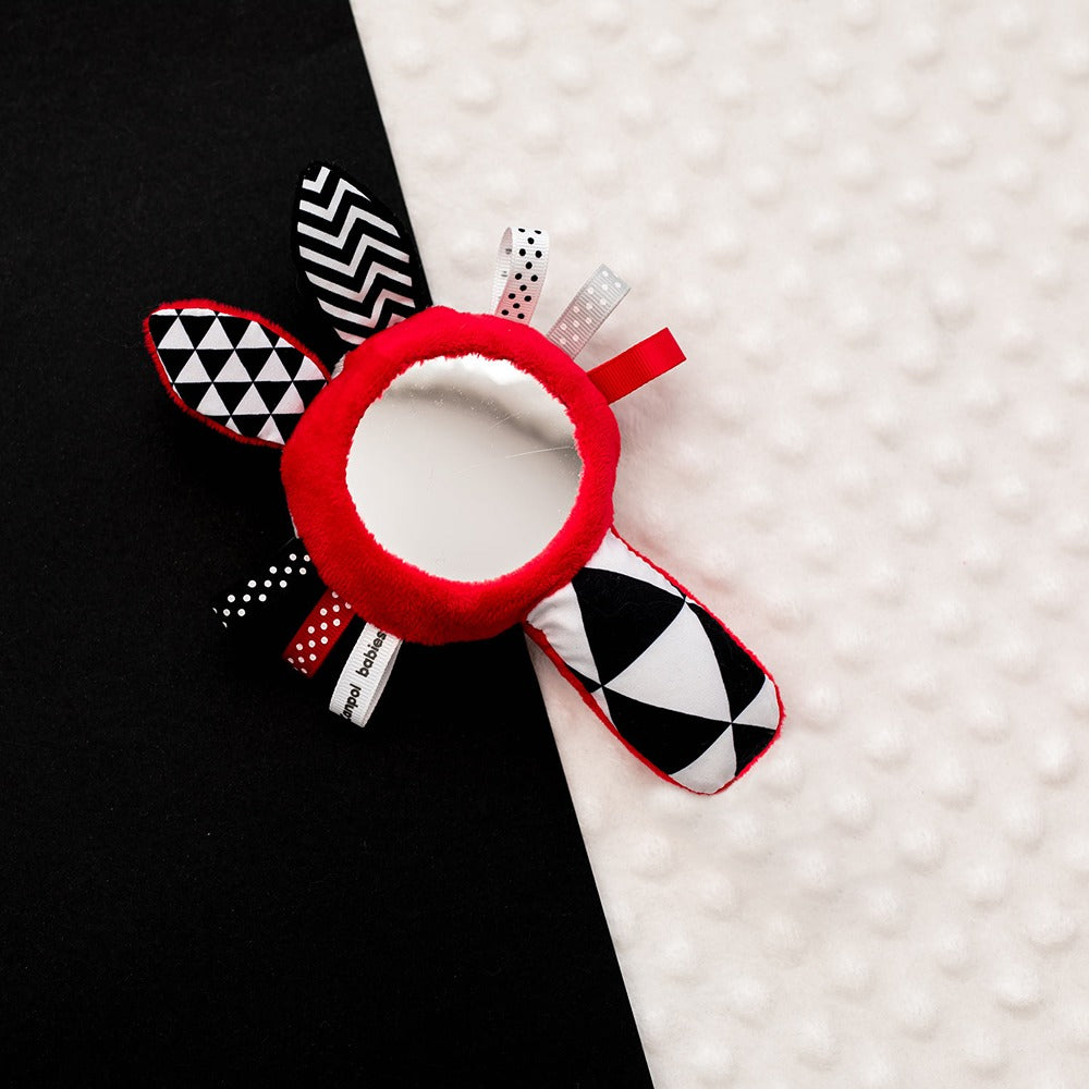 Giocattolo Sensoriale Morbido con Cigolio E Specchio