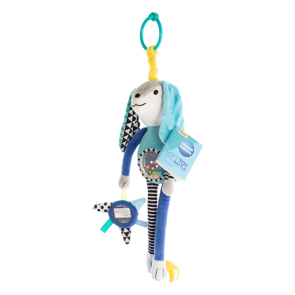 Peluche con Sonaglio E Specchio Long Ears Blu