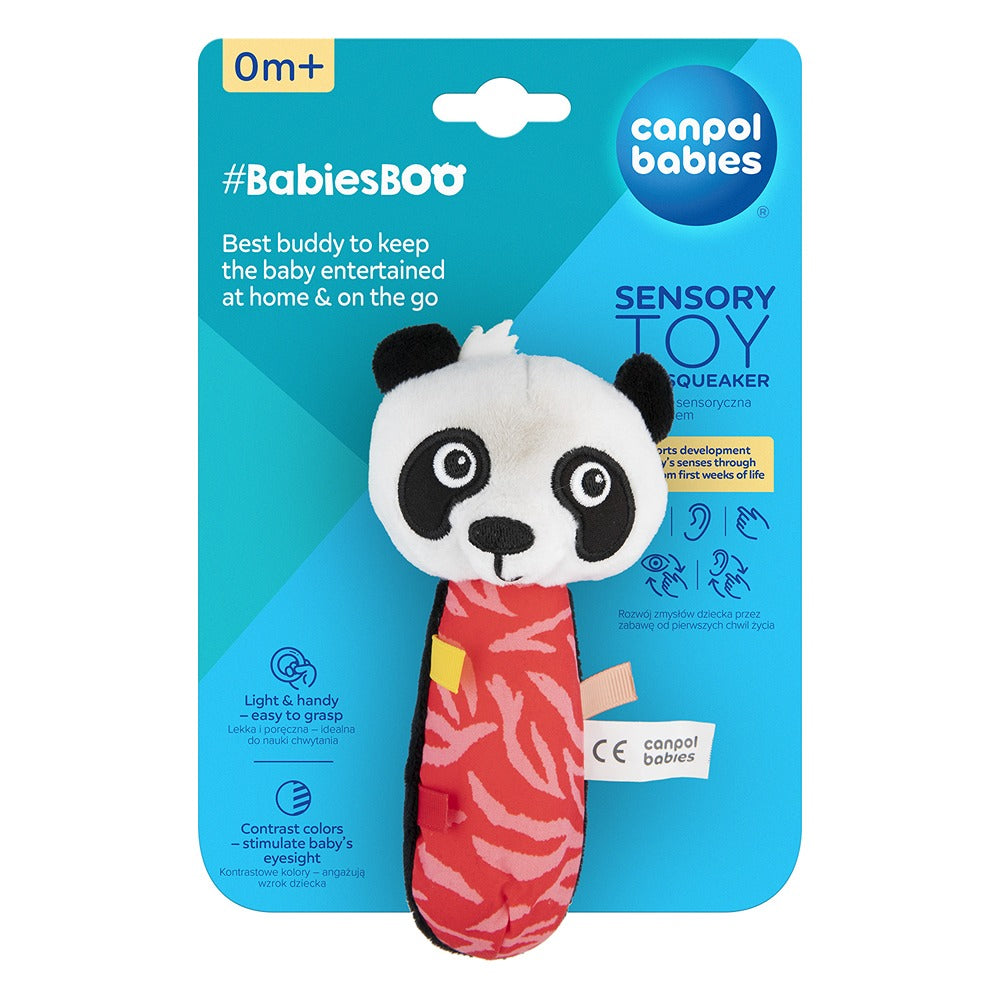 Giocattolo Sensoriale Morbido con Cigolio BabiesBoo Panda