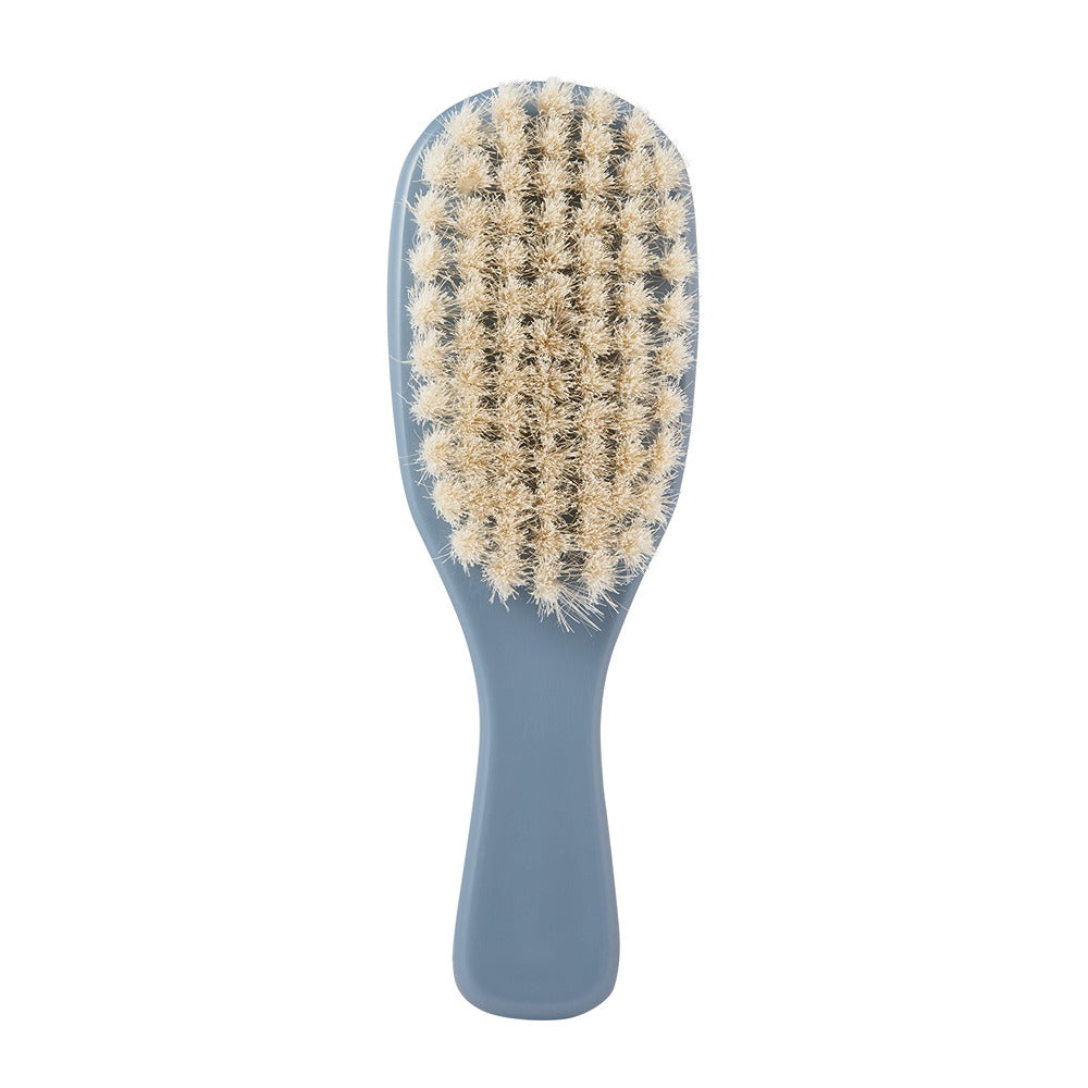 Brosse et peigne en poils naturels bleu doré