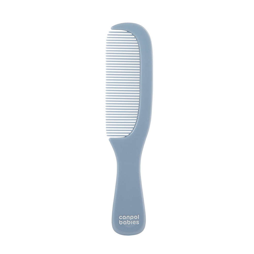 Brosse et peigne en poils naturels bleu doré