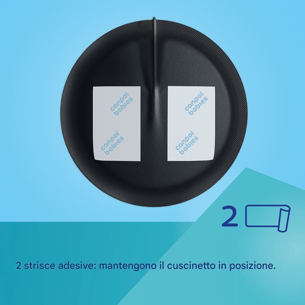 Coppette Assorbilatte Monouso Traspiranti a Forma 3D 60 Pezzi Nere