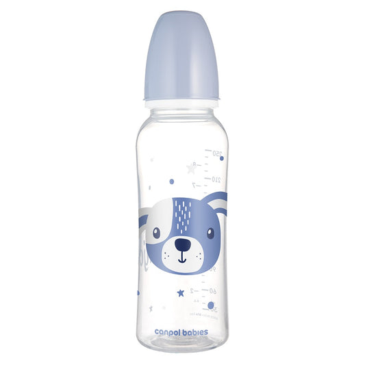 Biberon a Collo Stretto 250 ml Cute Animals Blu