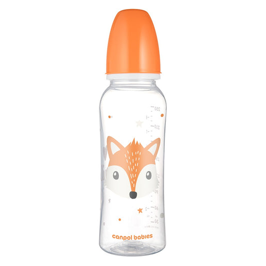 Biberon a Collo Stretto 250 ml Cute Animals Arancione