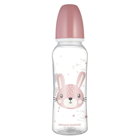 Biberon a Collo Stretto 250 ml Cute Animals Rosa