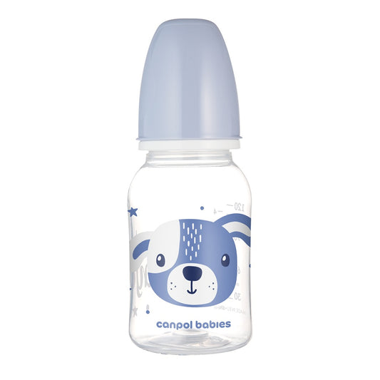 Biberon a Collo Stretto 120 ml Cute Animals Blu