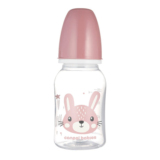 Biberon a Collo Stretto 120 ml Cute Animals Rosa