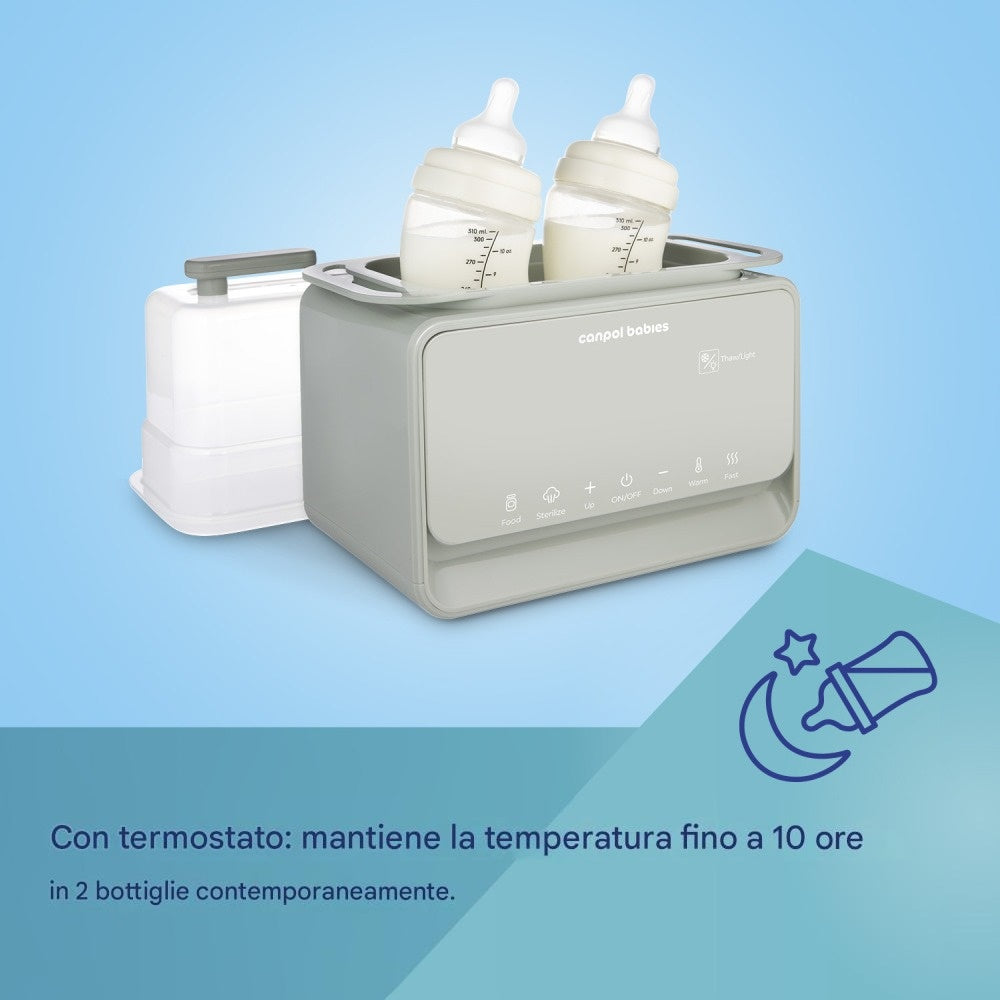 Scaldabiberon & Sterilizzatore 7 in 1 con Termostato E Lampada