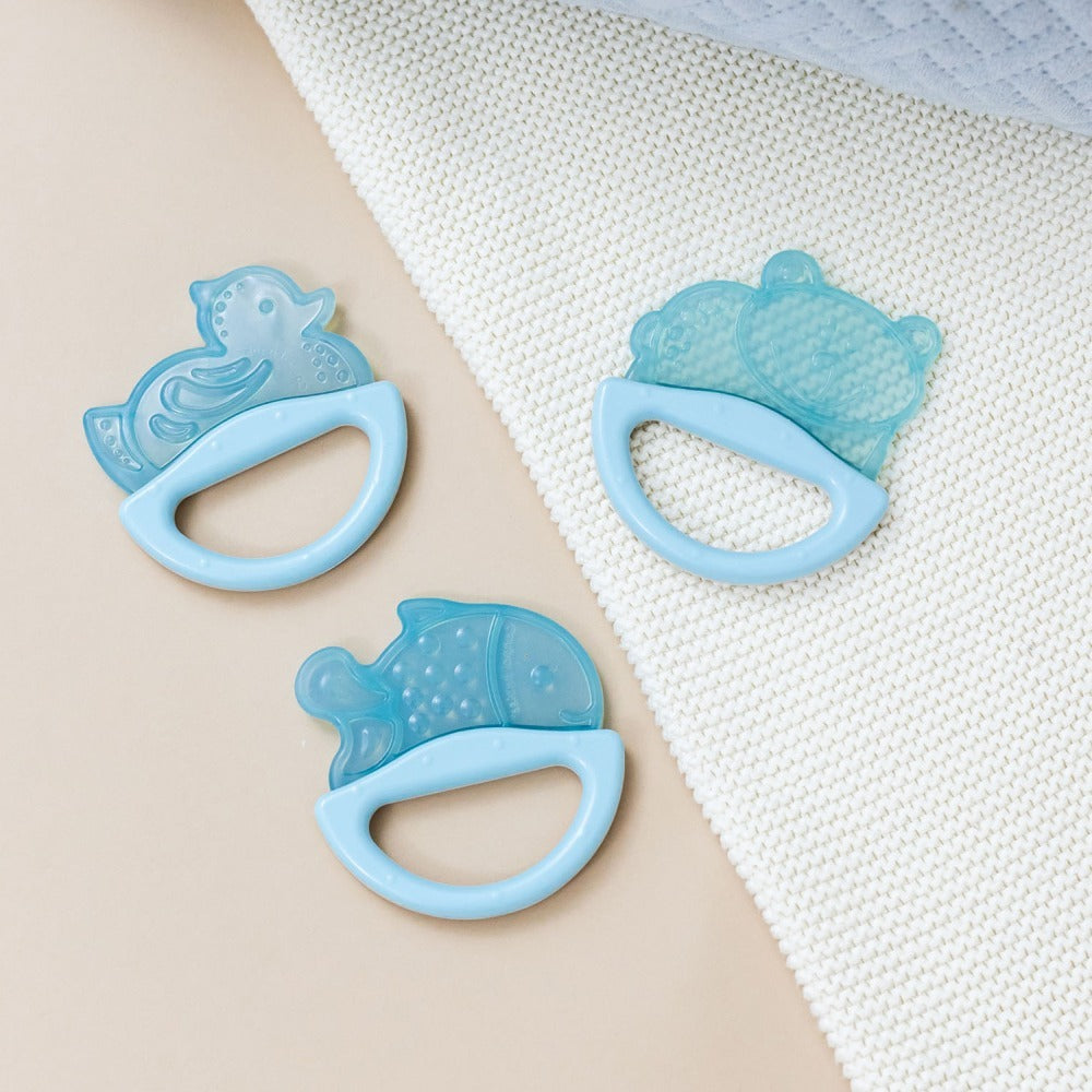 Massaggiagengive con Sonaglio Rattle Blu Assortiti