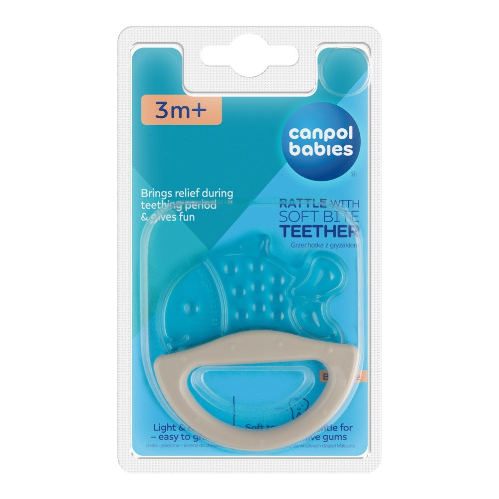 Massaggiagengive con Sonaglio Rattle Blu Assortiti