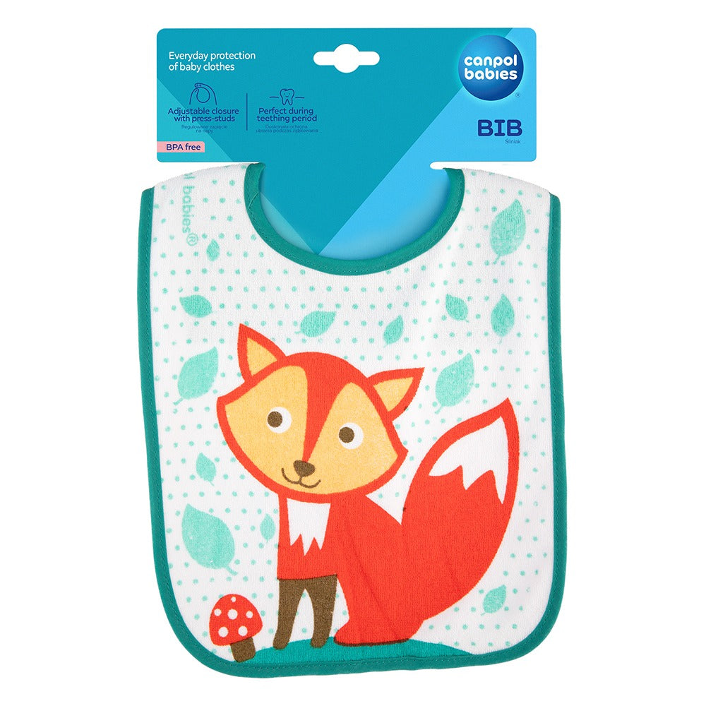 Bavaglino in Cotone con Chiusura a Strappo Cute Animals Assortiti