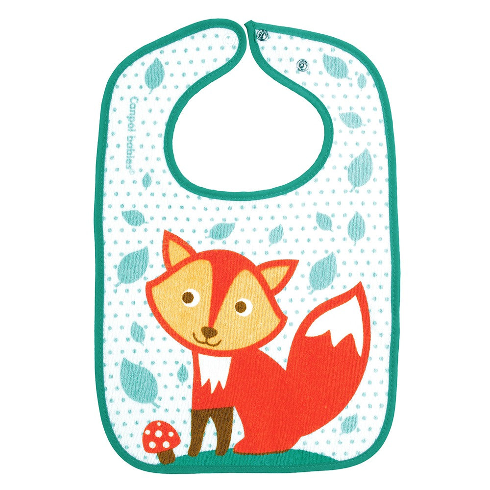 Bavaglino in Cotone con Chiusura a Strappo Cute Animals Assortiti