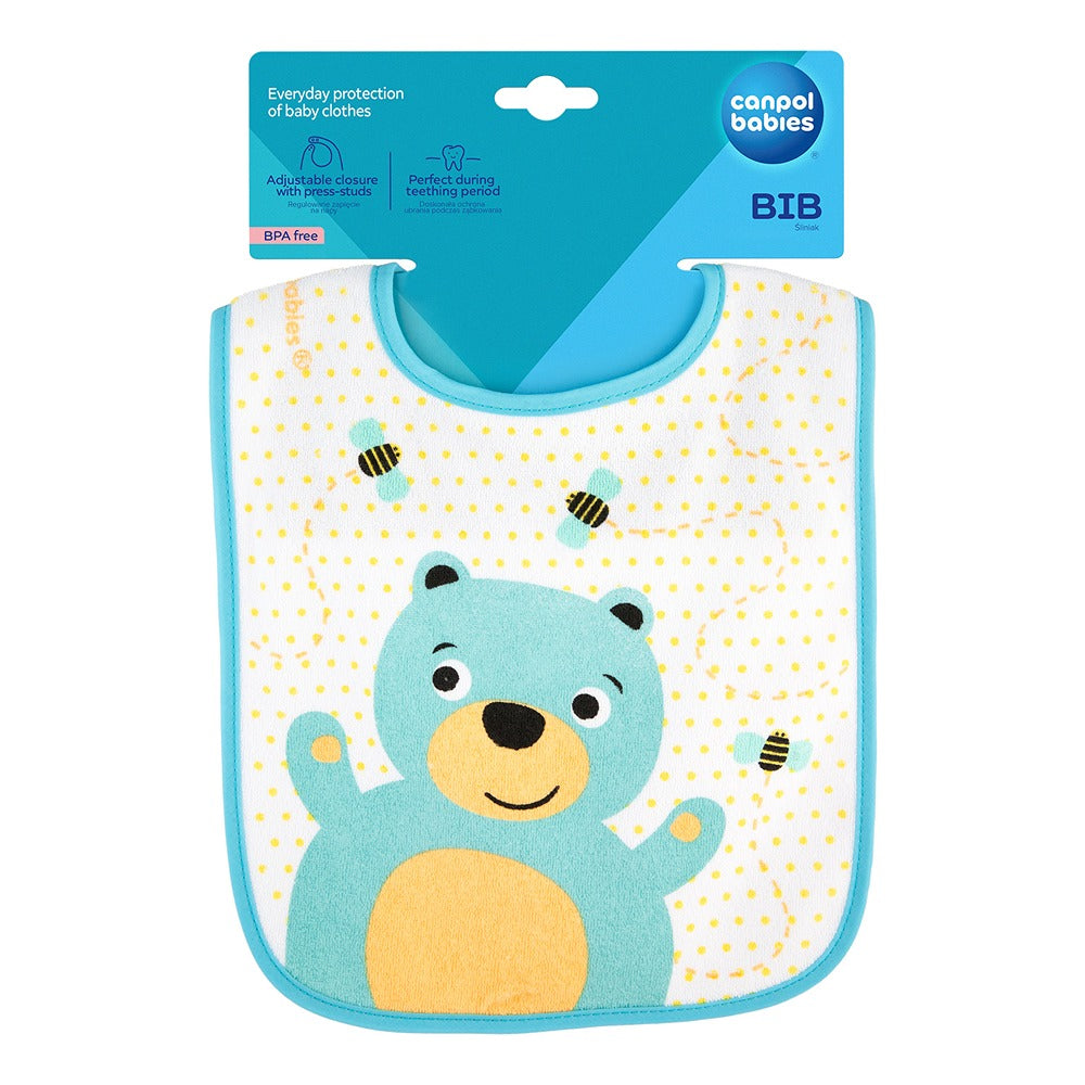 Bavaglino in Cotone con Chiusura a Strappo Cute Animals Assortiti