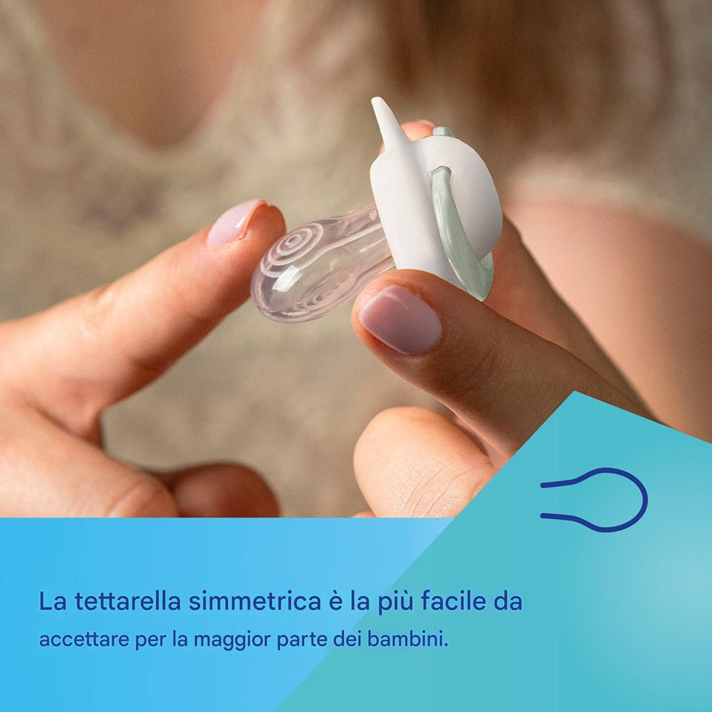 Sucette silicone Light Touch 6-18 mois Oie symétrique 2 pièces