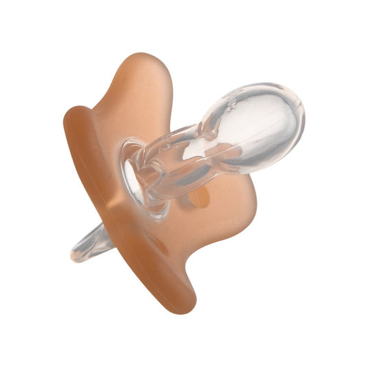 Ciuccio 100% Silicone 6-12 Mesi Simmetrico Arancione