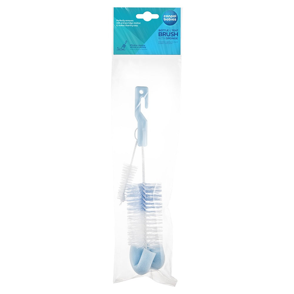 Scovolino per Biberon E Tettarelle con Spugna Blu