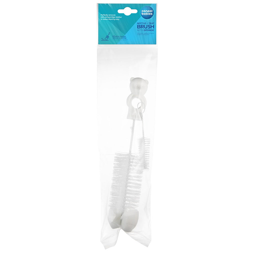 Scovolino per Biberon E Tettarelle con Spugna Bianco
