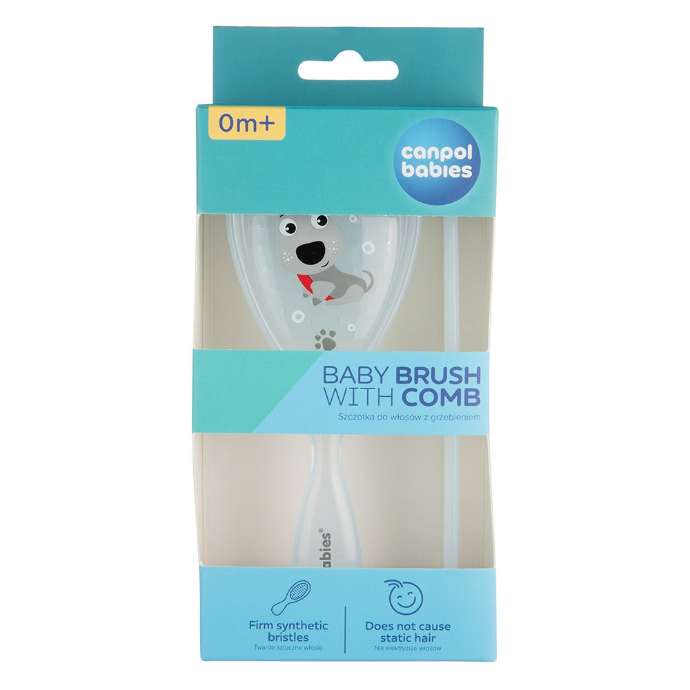 Set Spazzola E Pettine Morbidi per Bambini Cute Animals Colri Assortiti