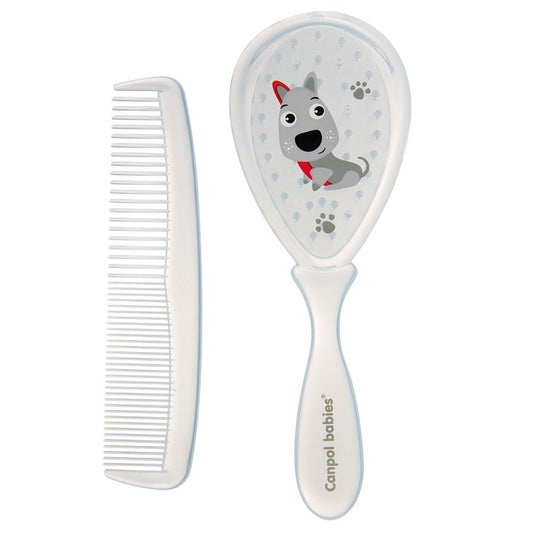 Set Spazzola E Pettine Morbidi per Bambini Cute Animals Colri Assortiti
