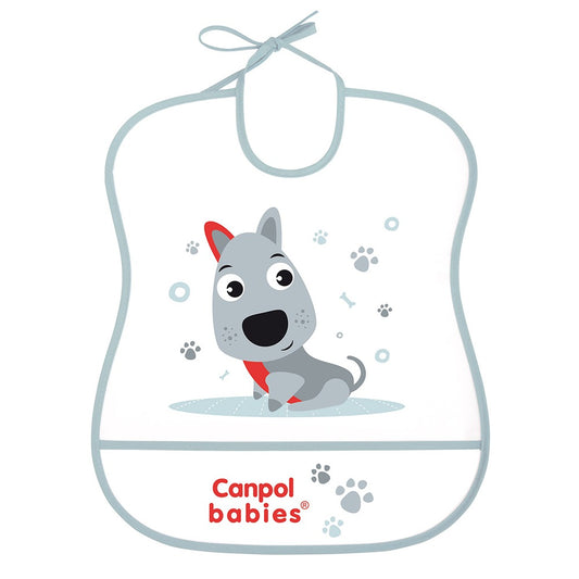 Bavaglino Morbido Lavabile Cute Animals Grigio