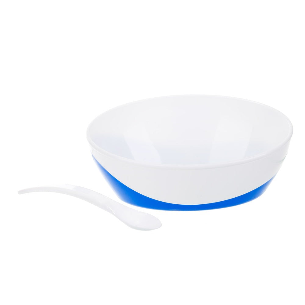 Bol bleu Little Cow avec cuillère et couvercle 350 ml