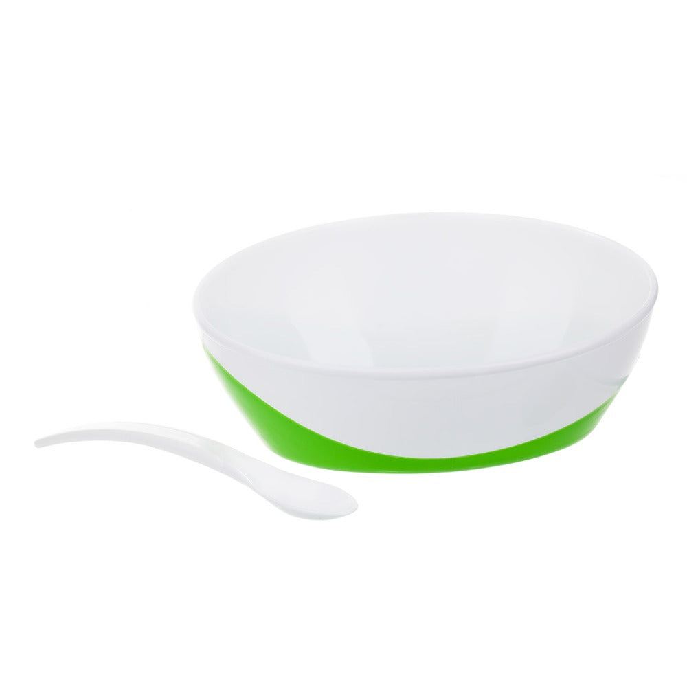 Bol vert Little Cow avec cuillère et couvercle 350 ml