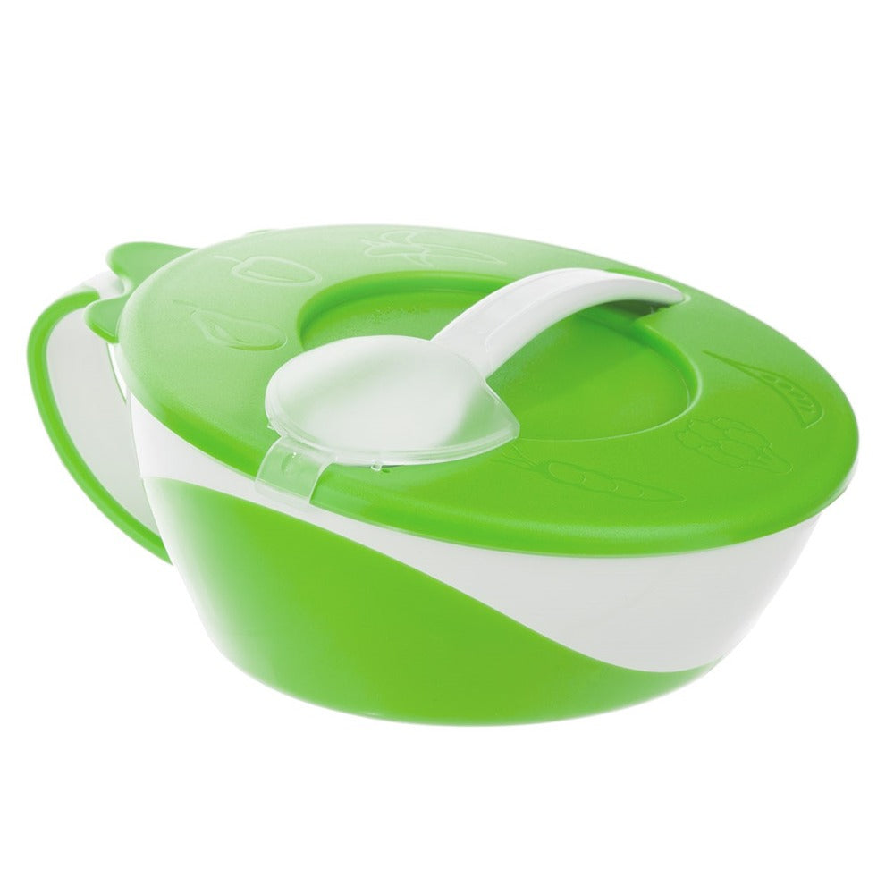 Bol vert Little Cow avec cuillère et couvercle 350 ml