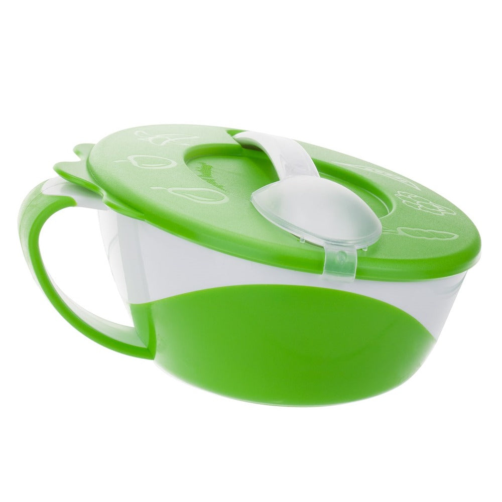 Bol vert Little Cow avec cuillère et couvercle 350 ml