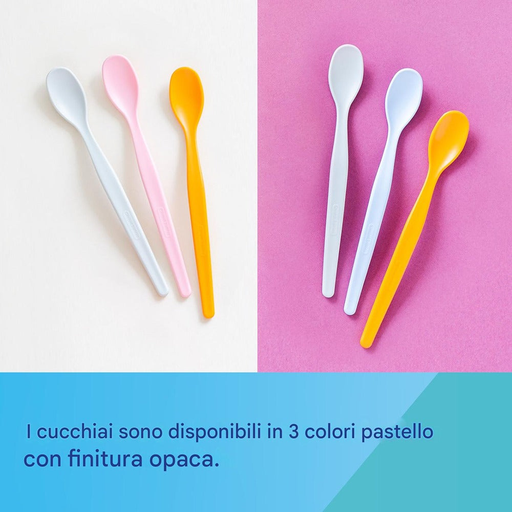 Set di Cucchiai per la Prima Pappa 3 Pezzi Azzurro