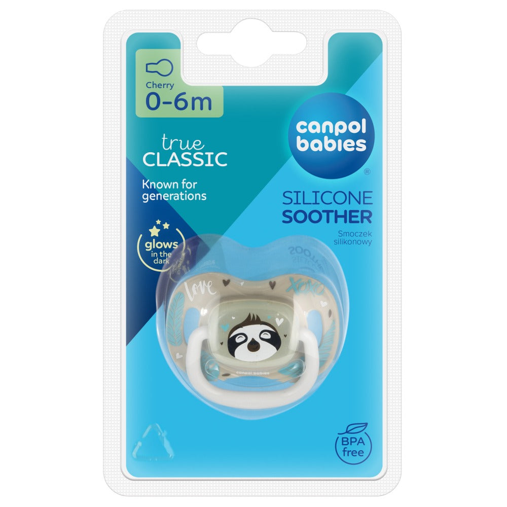 Sucette en silicone cerise 0-6 mois Animaux exotiques Paresseux